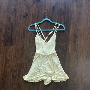 Pastel yellow summer romper<3